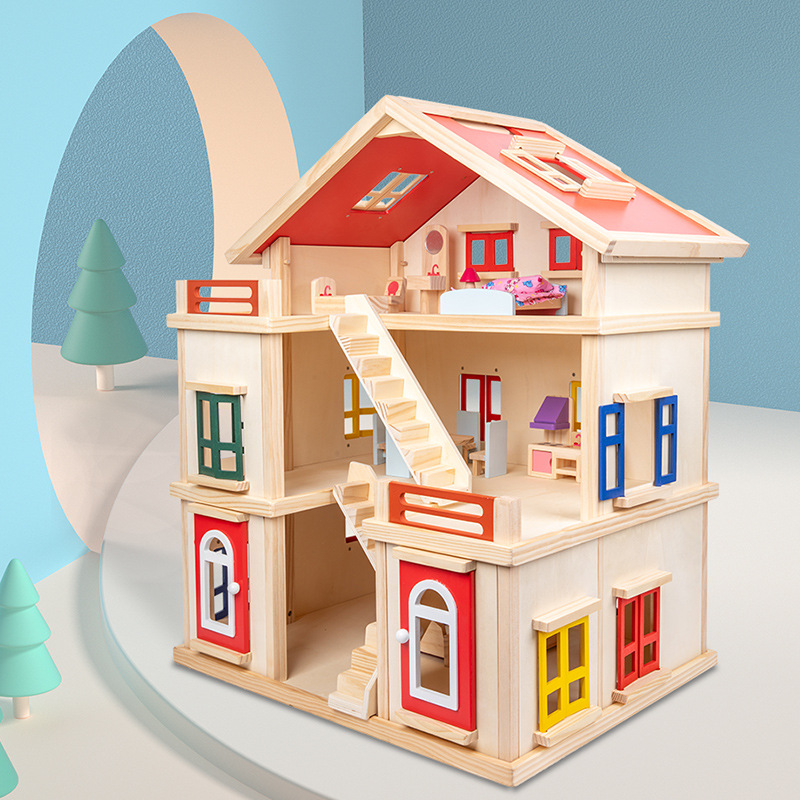 Hai bisogno di una casa delle bambole in legno per i bambini che è sia divertente che resistente?